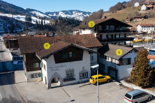 3 Wohnhäuser direkt am Bahnhof Küblis mit 18 Wohnungen, 17 PP und 1 Garage (1)