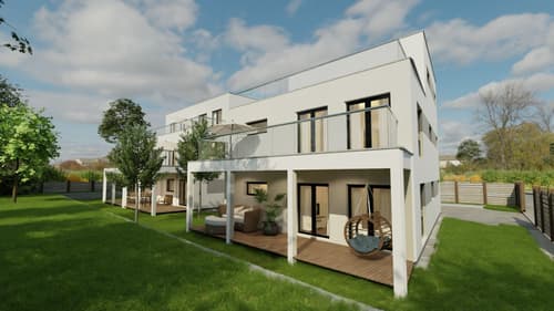 Neubauprojekt - Exklusives 3-Familienhaus mit Lift - Attikawhg. (40m²) mit riesiger Terrasse (40m²)
