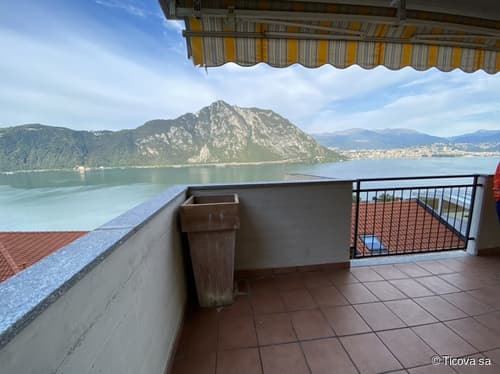 Campione d'Italia, lussuoso appartamento con terrazza vista lago
