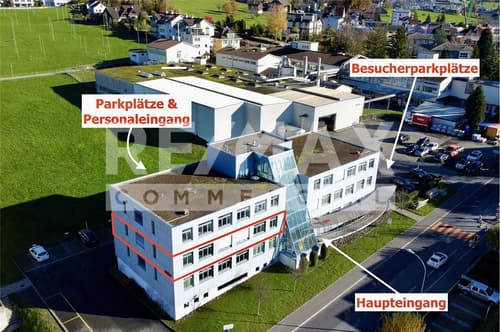Preis CHF 200 pro m² pro Jahr für Büroräume in der Nähe von Schwyz, Zug und Luzern an zentraler Lage