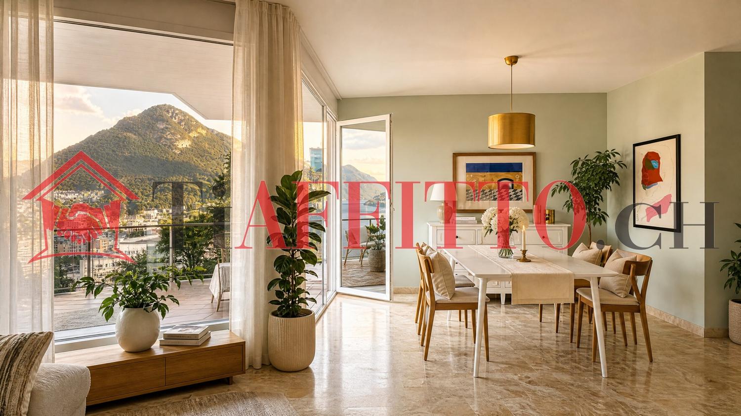 LUMINOSO APPARTAMENTO A LUGANO CON VISTA LAGO