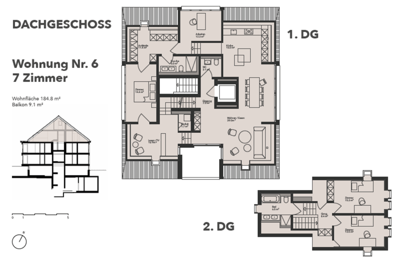 7 Zimmer Duplex Wohnung Nr. 6 (2)