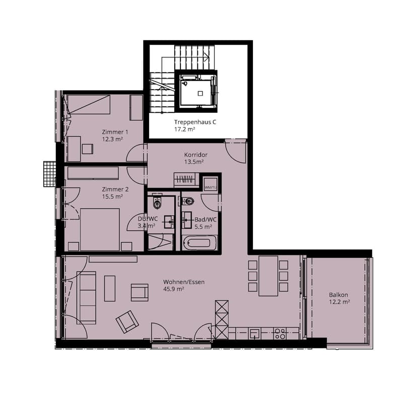3.5-Zimmer-Wohnung in der Überbauung Zelgli Neftenbach (9)