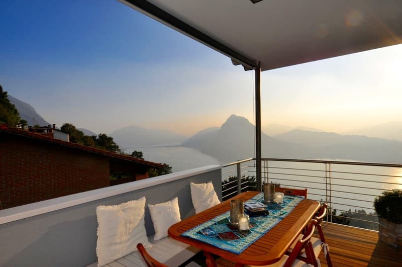 Moderna Villa con Vista Lago Mozzafiato in vendita a Lugano-Aldesago (1)