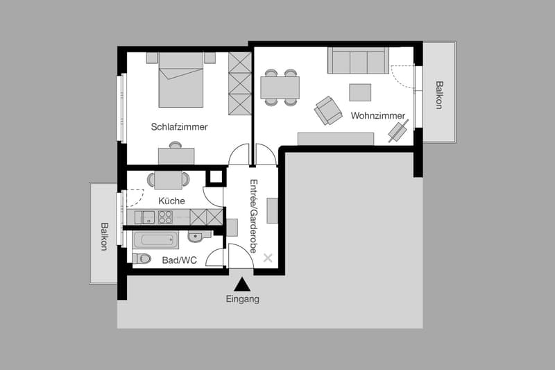 Furnished 1-bedroom Apartment near Zurich HB / Möbliertes 2-Zi Apartment nähe Hauptbahnhof (6)