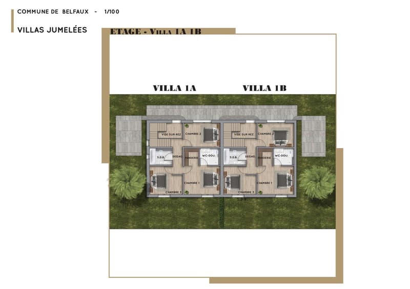 A vendre magnifique villa jumelée de 4,5 pces sur la commune de Belfaux (13)