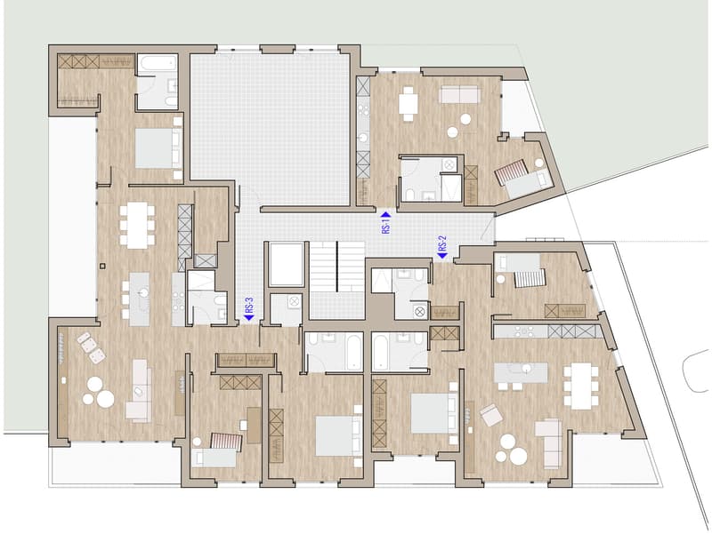 Rez supérieur - Plan d'étage  / Oberes Erdgeschoss - Grundriss