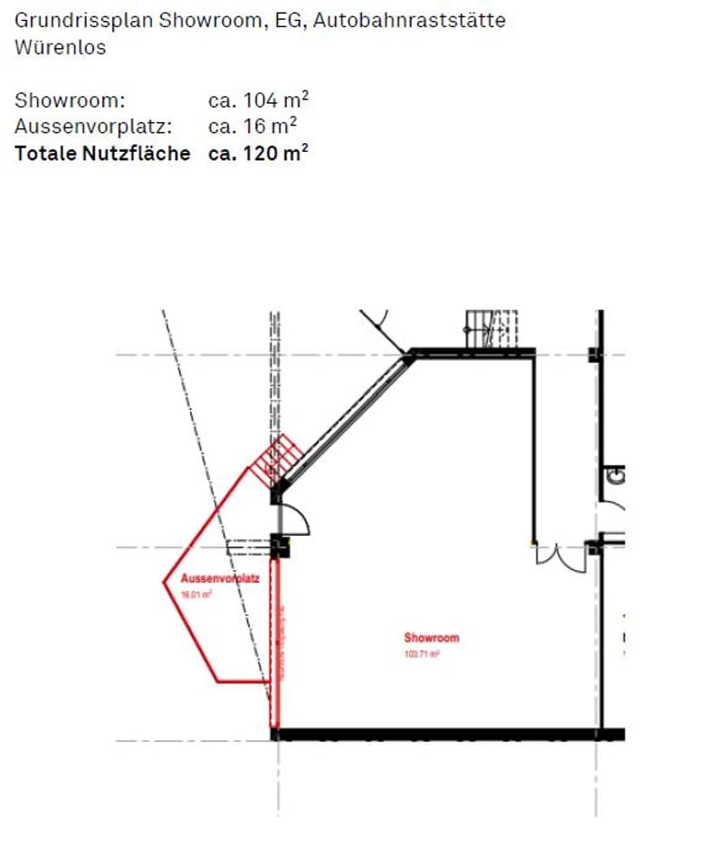 Showroom / Gewerberaum / Werkstatt an der Autobahnraststätte Würenlos (3)