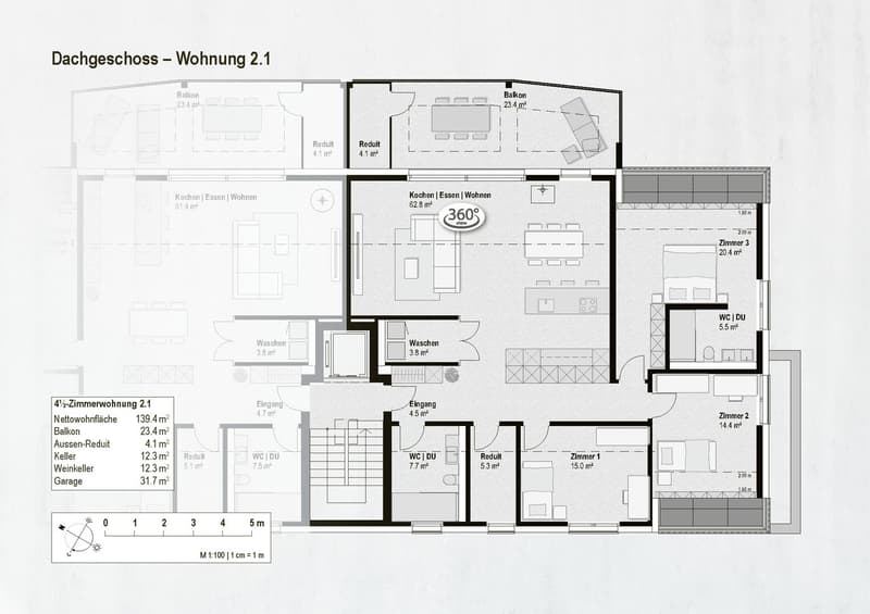 Zukunftsorientiert Wohnen - 4½-Zimmer Dachgeschosswohnung (2)