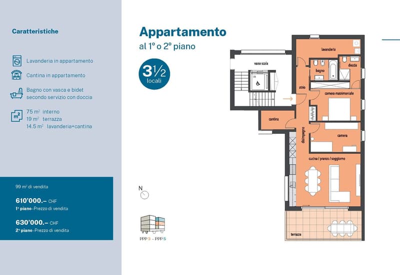 Ampio e luminoso appartamento di 3.5 locali a Bellinzona-Sementina (TI) (2)