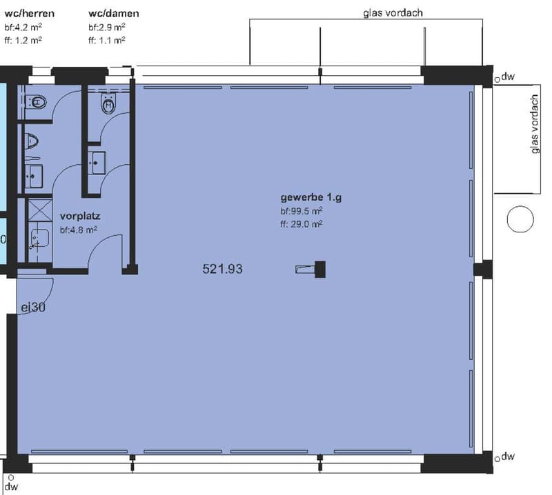 NEUBAU - Gewerberaum mit grossen Fenstern - individueller Innenausbau noch möglich (2)