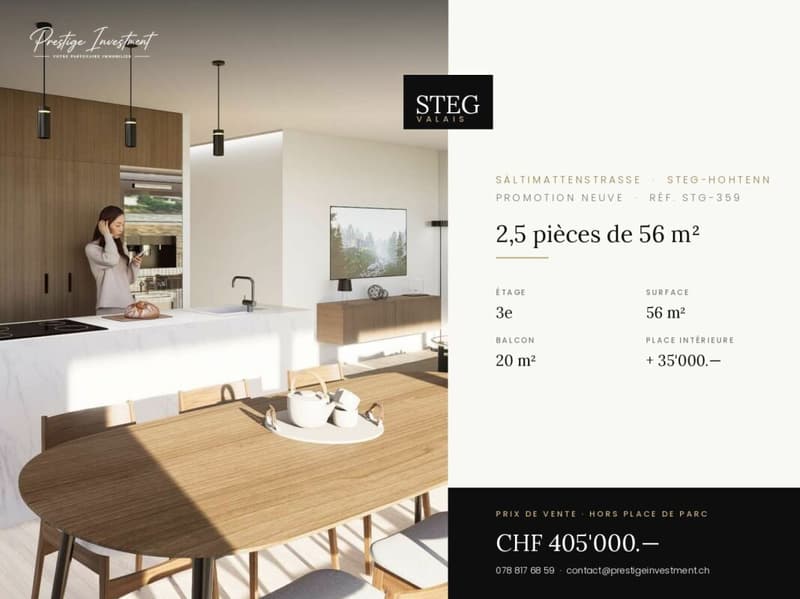STEGref359 - 2,5 pièces au dernier étage, CHF 405'000.-- (1)