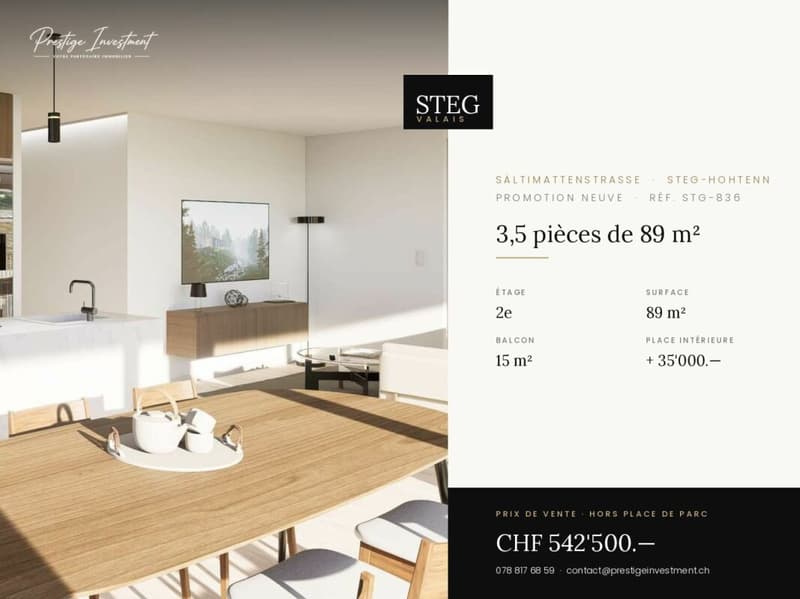 STEGref836 - 3,5 pièces de 89 m², 2ème étage, CHF 542'500.-- (1)