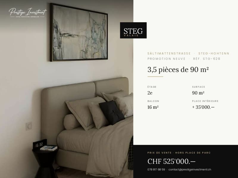 STEGref.628 - 3,5 pièces de 90 m², 2ème, CHF 525'000.-- (1)