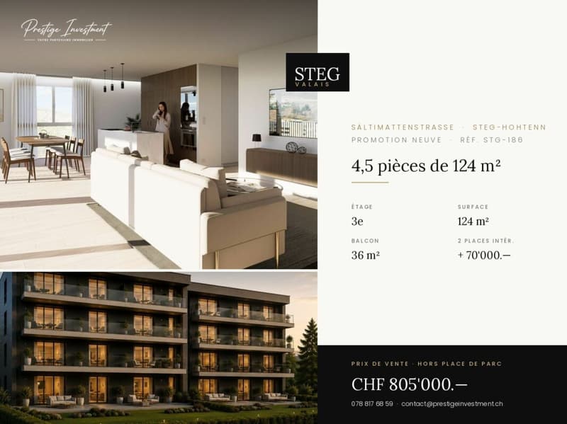 STEGref.186 - 4,5 pièces de 124 m², dernier étage, CHF 805'000.-- (1)