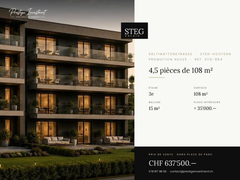 STEGref. 694 - 4,5 pièces de 108 m², dernier étage, CHF 637'500.-- (1)