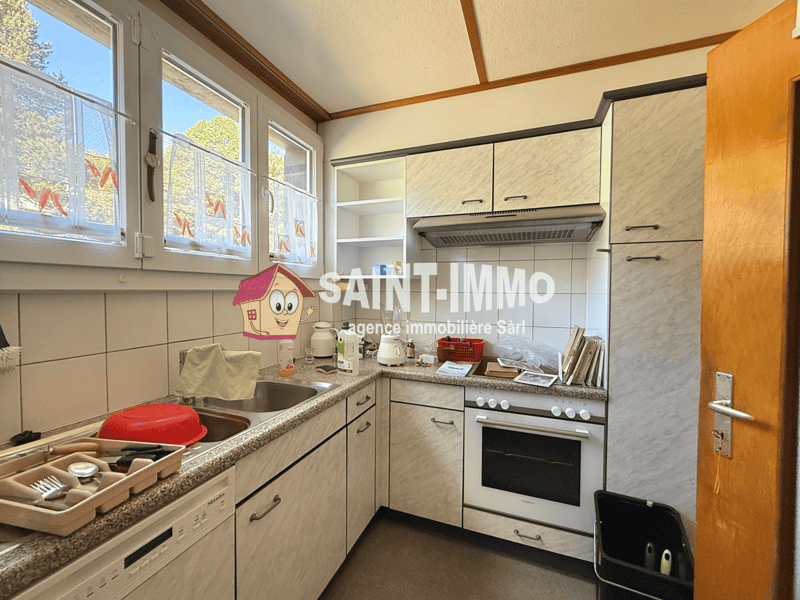 Chalet de deux appartements (3 & 6.5 pièces) avec jardin arboré de 840 m2, terrasse et garages (15)