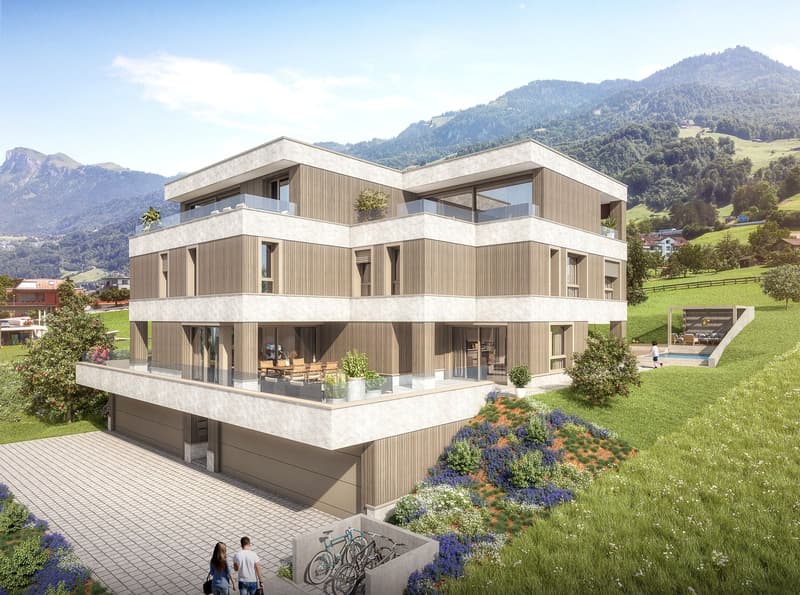 Traumhafte 4.5-Zimmer-Dachwohnung mit Aussicht Beckenried – Neubau 2027 (1)
