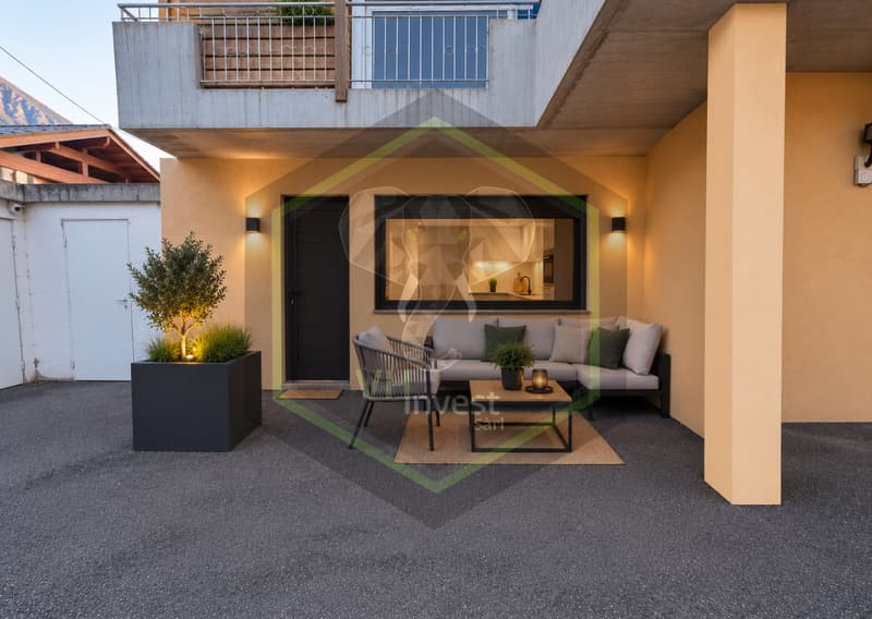 Studio rénové avec terrasse et beaux volumes à Riddes (2)