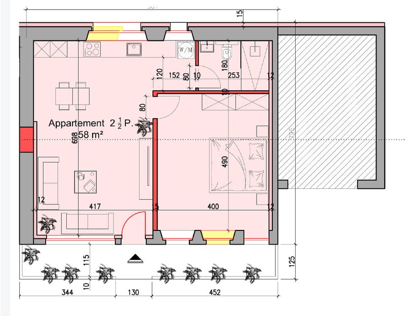 Vente sur plans - Magnifique 2,5 pièces entièrement rénové (1)