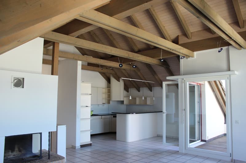 Sehr helle und gemütliche Dach-Maisonette-Wohnung mit sonnigem Balkon (2)