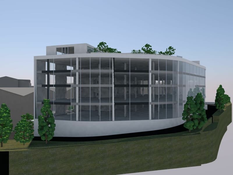 Nouveau bâtiment commercial directement sur l'autoroute avec diverses possibilités d'utilisation (2)