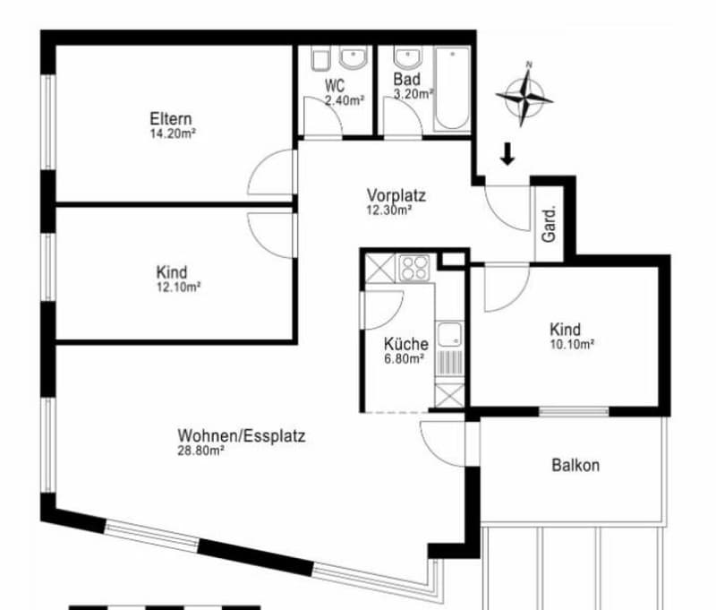 4.5-Zimmer-Wohnung wie neu - komplett renoviert (12)