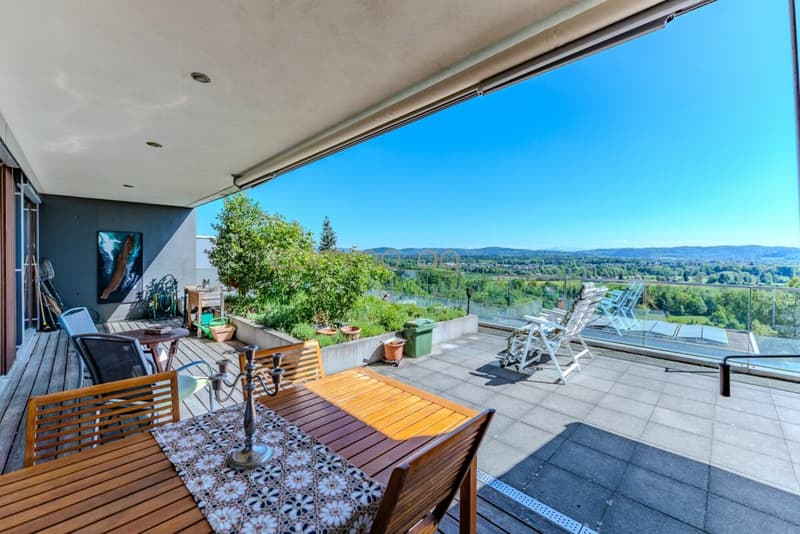 Exklusive 4.5-Zimmer-Terrassenwohnung mit Panorama-Aussicht in Biberstein (2)