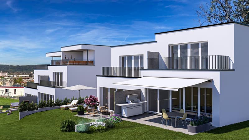 Maisonettes ensoleillées à situation surélevée à Pratteln avec vue lointaine (12)
