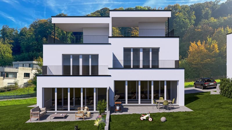 Maisonettes ensoleillées à situation surélevée à Pratteln avec vue lointaine (18)