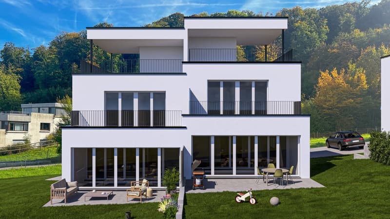 Maisonettes ensoleillées à situation surélevée à Pratteln avec vue lointaine (6)