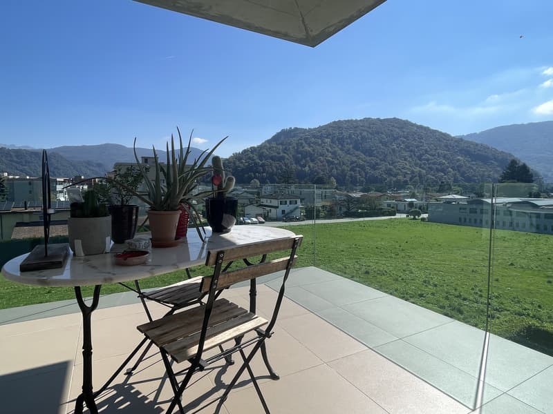 BELL' APPARTAMENTO 3.5 CON GRANDE TERRAZZA E 2 POSTEGGI (1)