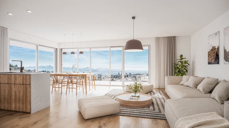 AUX PORTES DE LAUSANNE — Appartement NEUF de 2.5 pièce · Vue dégagée (9)