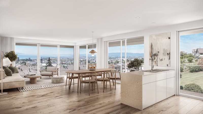 AUX PORTES DE LAUSANNE — Appartement NEUF de 2.5 pièce · Vue dégagée (10)