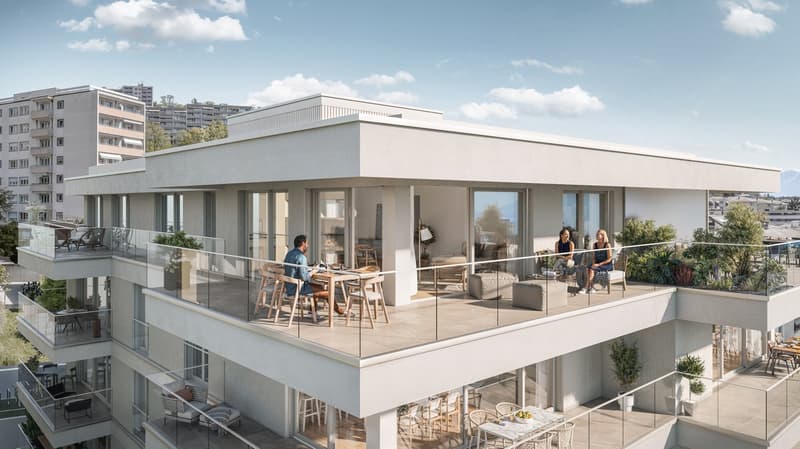 AUX PORTES DE LAUSANNE — Appartement NEUF de 5.5 pièces en attique · Vue dégagée · Prilly (3)