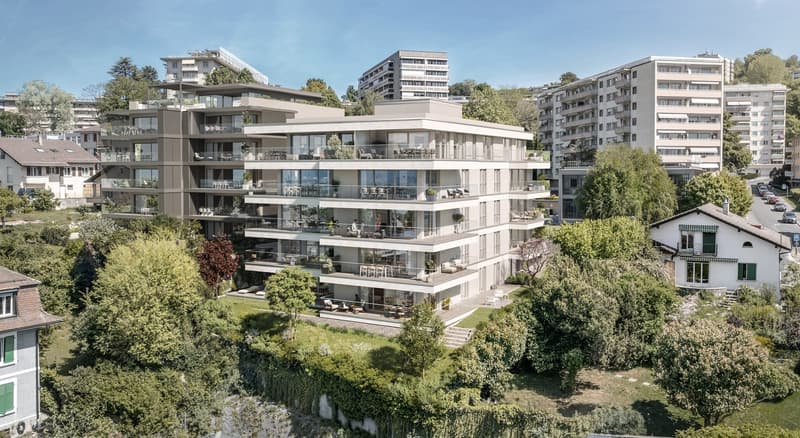 AUREALAGO — ATTIQUE neuf de 5,5 pièces avec terrasse de 64 m² · Vue panoramique · Prilly (3)