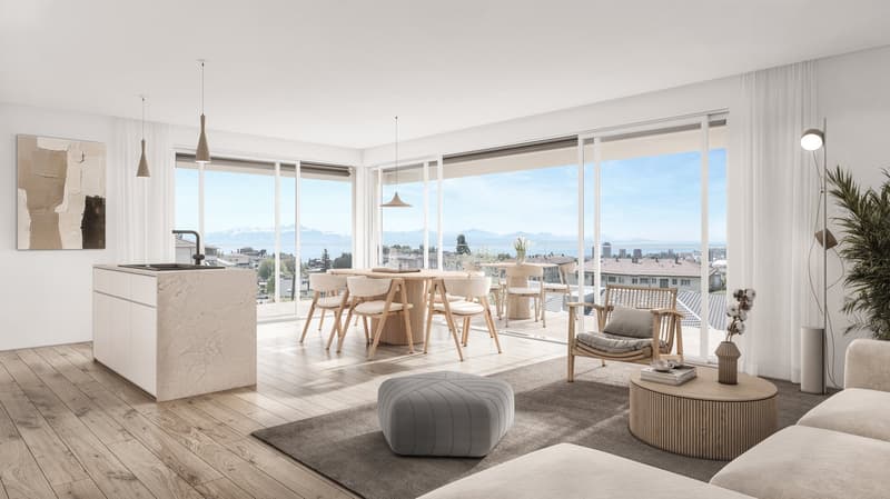 AUX PORTES DE LAUSANNE — Appartement NEUF de 4.5 pièces · Terrasse et jardin (6)