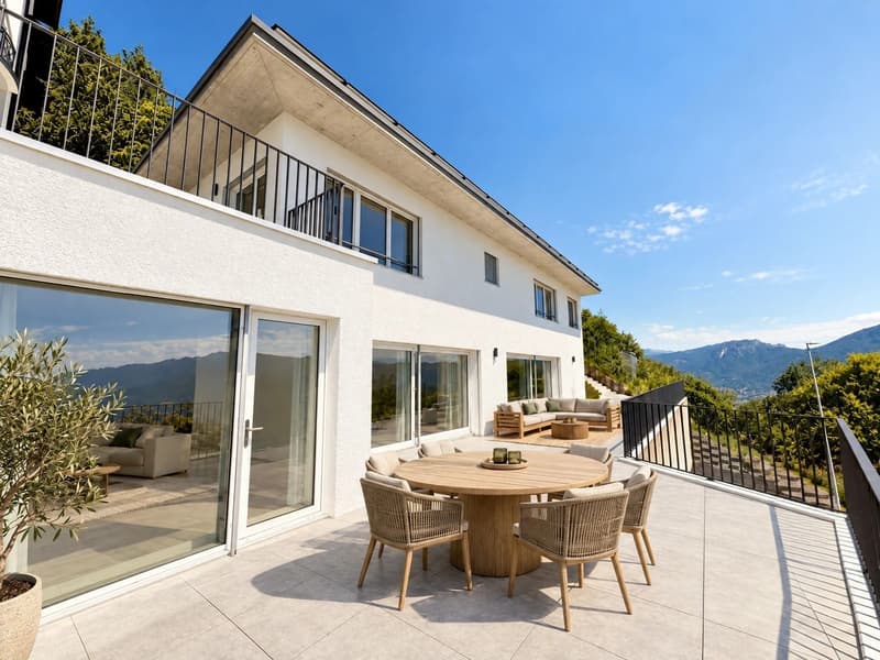 Cademario – Esclusiva villa con piscina e spettacolare vista lago (1)