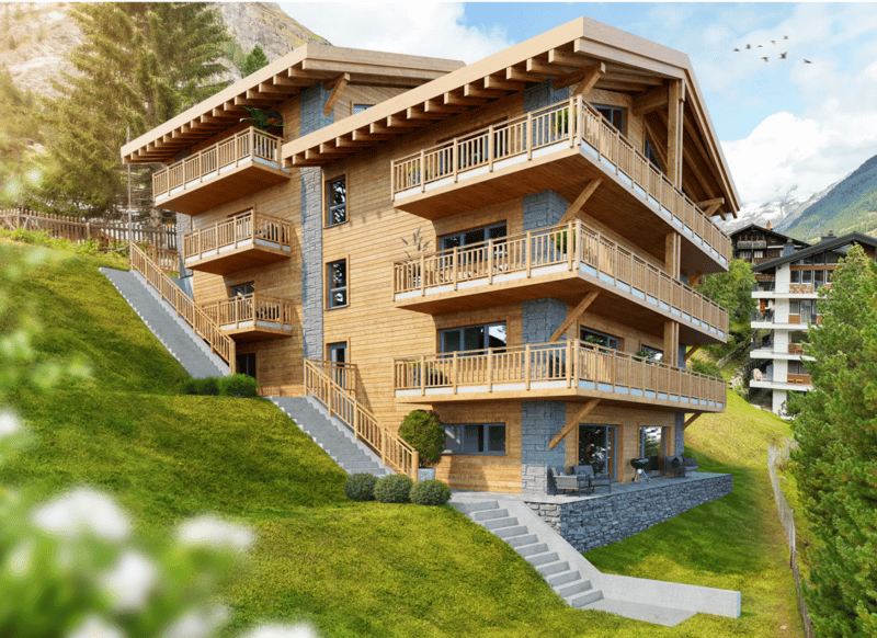 4.5 Duplex Apartment Ground-1st Floor First-Class New Building Project in Zermatt - Primary Residence (2)