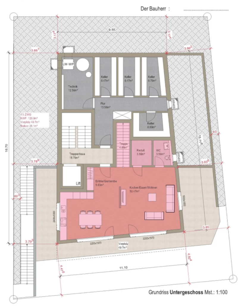 4.5 Appartamento duplex piano terra-primo piano Progetto di nuova costruzione di alta qualità a Zermatt - Residenza principale (11)