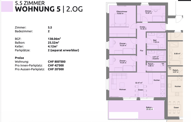 Attraktives Mehrfamilienhaus mit 8 modernen und stilvollen 4.5/5.5 Zi. Wohnungen (27)