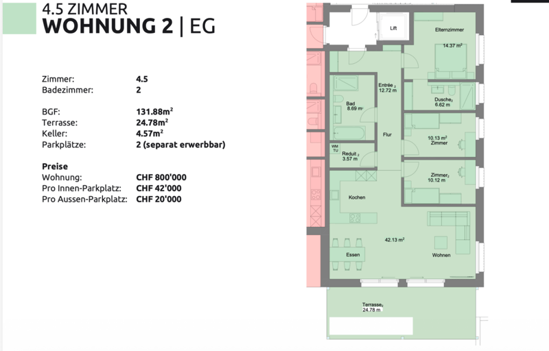 Attraktives Mehrfamilienhaus mit 8 modernen und stilvollen 4.5/5.5 Zi. Wohnungen (24)