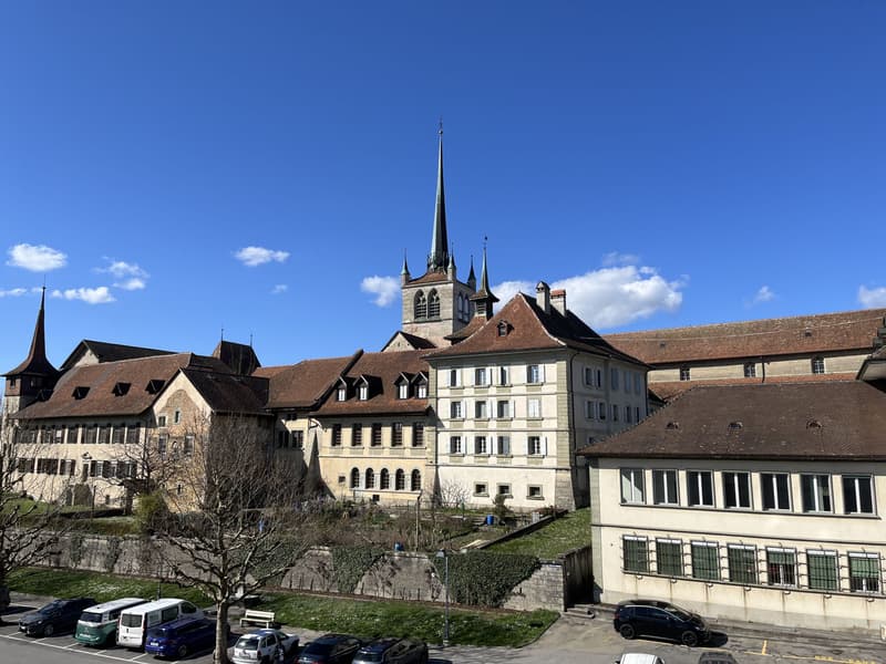 MAGNIFIQUE ATTIQUE, AVEC VUE SUR L'ABBATIALE (1)