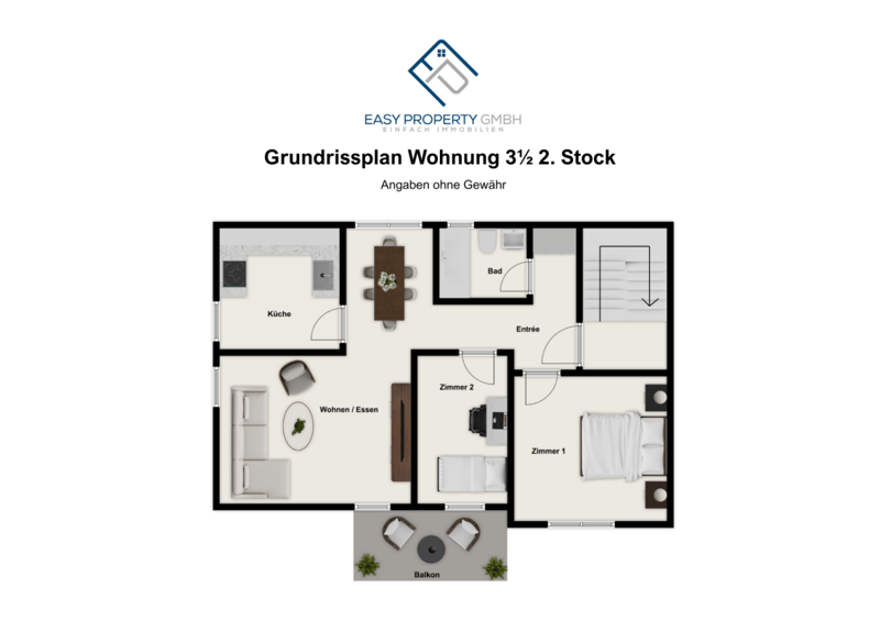 3 1/2 Zimmerwohnung, Hubel 77 (8)