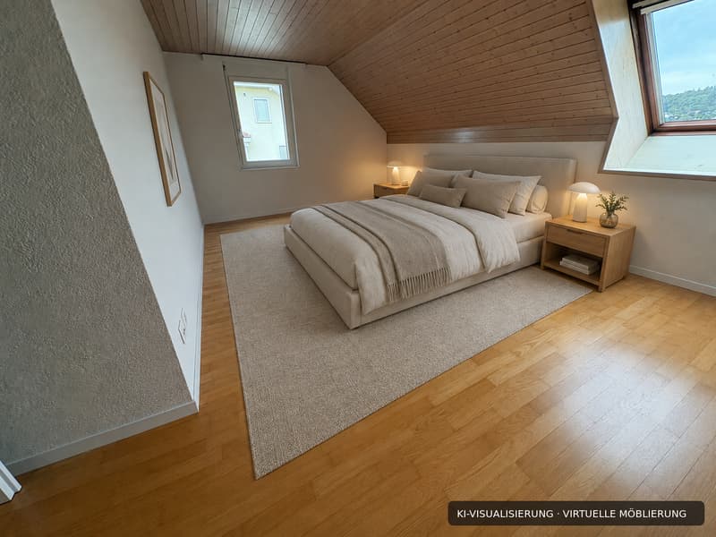 Renovierte 4.5-Zimmer-Dachwohnung mit Cheminée, Lift und Weitblick (5)