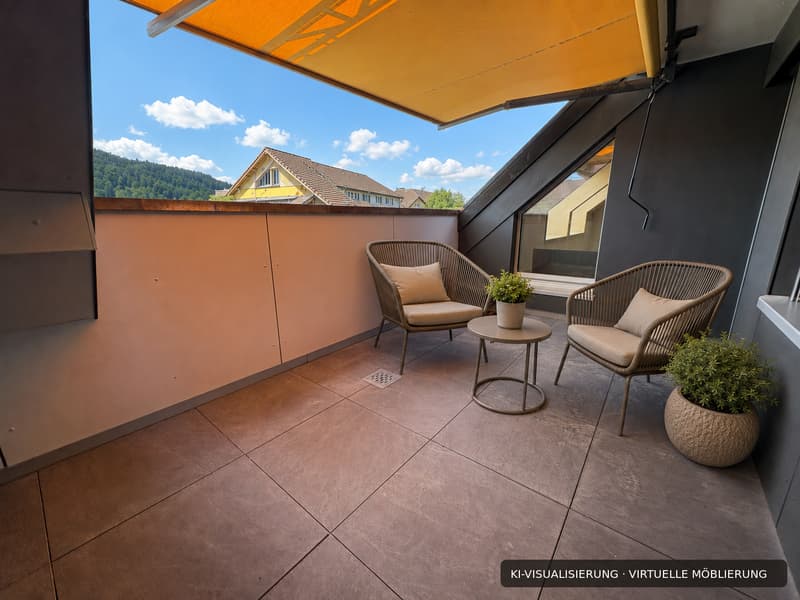 Renovierte 4.5-Zimmer-Dachwohnung mit Cheminée, Lift und Weitblick (18)