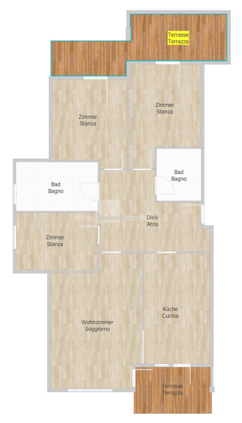 Luxuriöse, helle 5-Zimmerwohnung mit 2 Badezimmer und Terrasse in optimaler Lage in Gratsch (2)