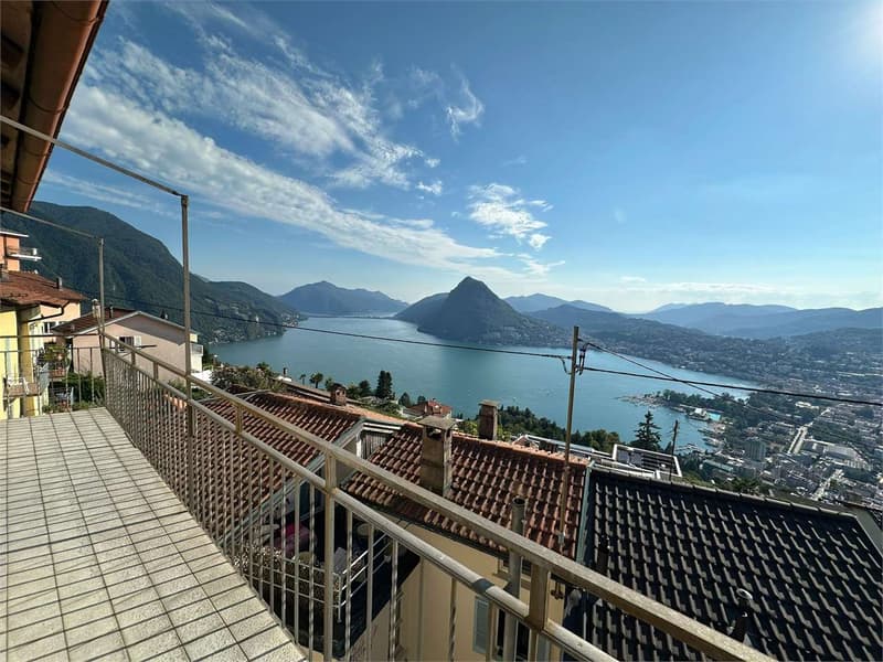 Casa indipendente con meravigliosa vista lago nel cuore di Aldesago (12)