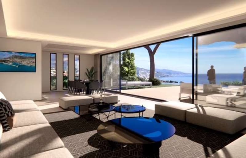 Roquebrune Cap Martin, villa contemporanea con vista mare e piscina (2)