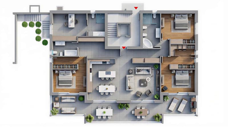 Vendesi appartamento Piano Terra, 7 locali con giardino privato a Coma (3)